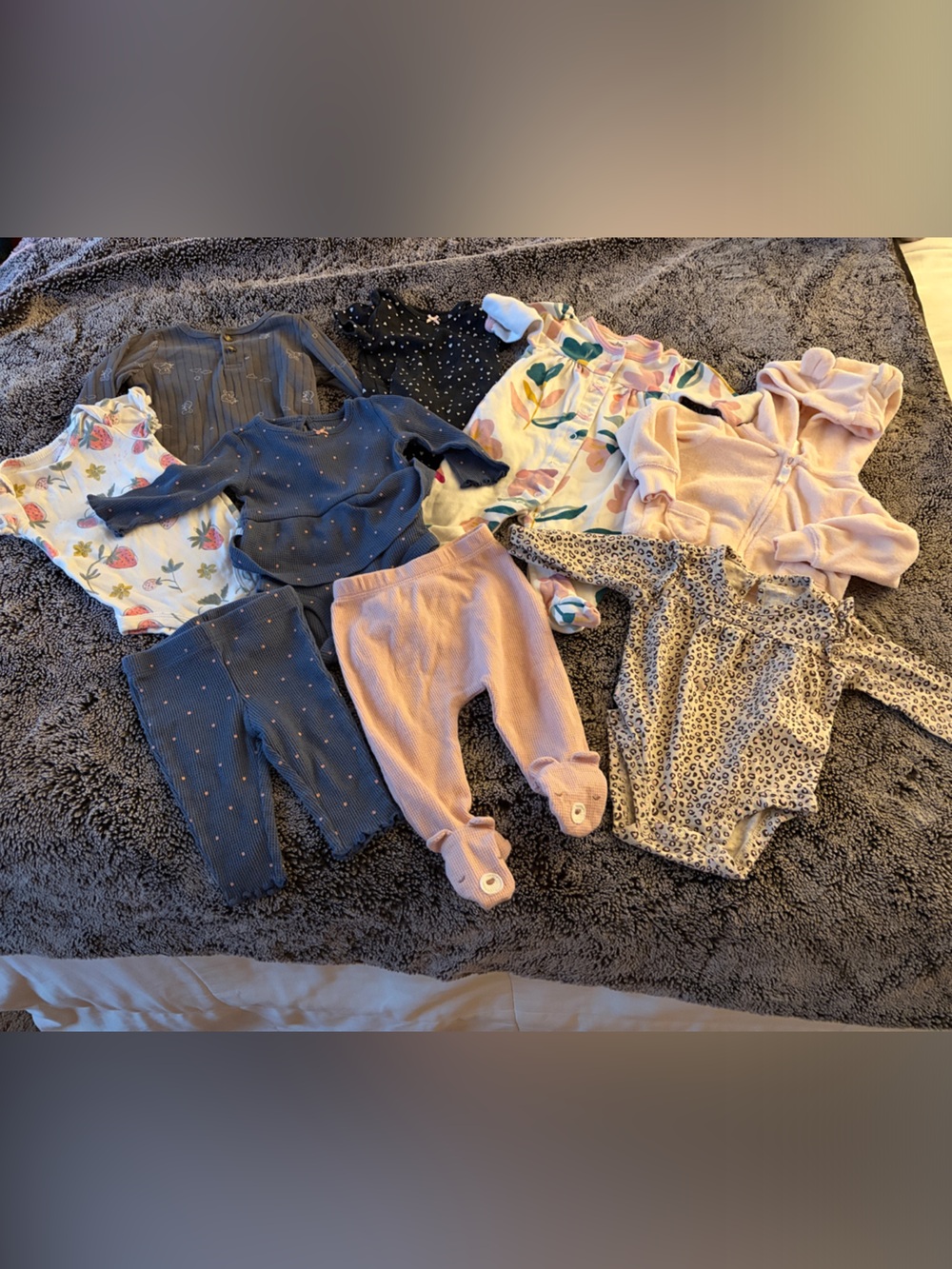 Carter's Girls size 3 Months Mixed lot 9 pieces